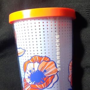 Starbucks Poppy Floral Flower Cold Cup Tumbler
